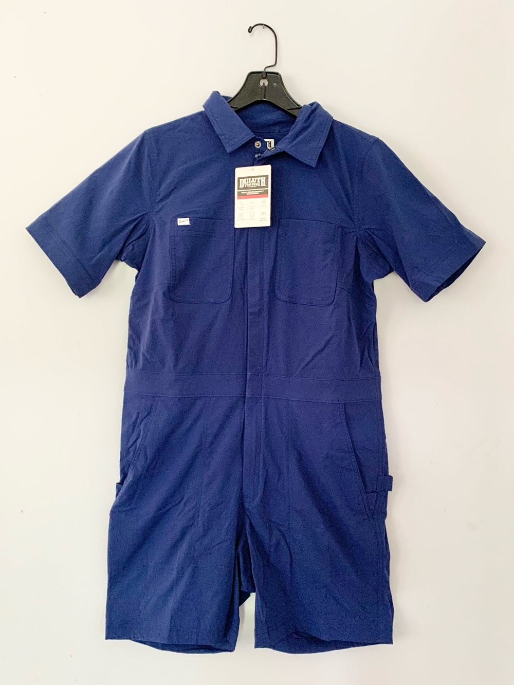 NWT Small Duluth Heirloom Gardening 7" Coveralls Shorts Garden Overalls Blue